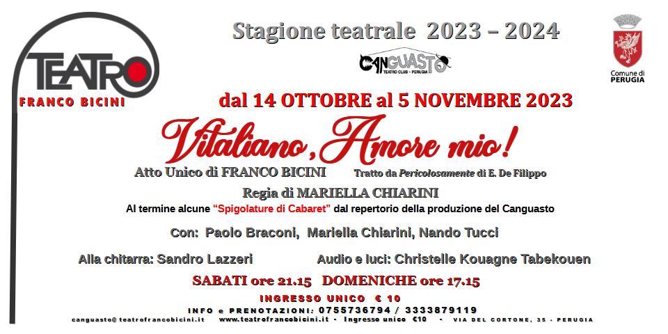 Locandina spettacolo Vitaliano Amore Mio