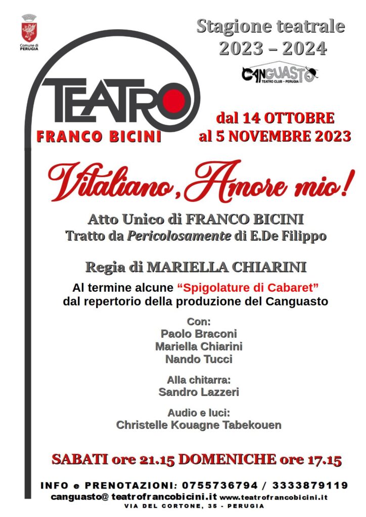 Locandina spettacolo Vitaliano amore mio