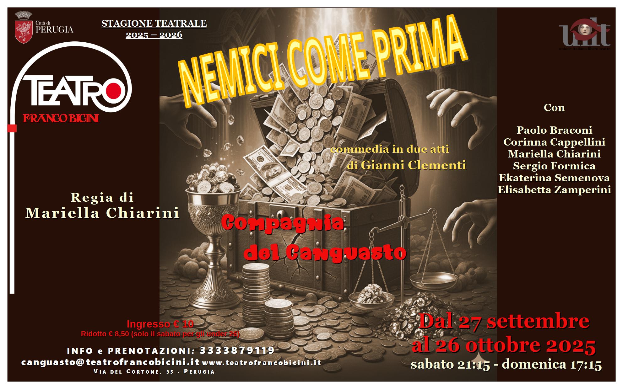 Locandina dello spettacolo Nemici come prima